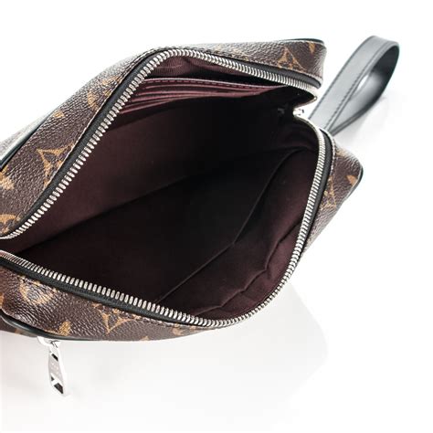 louis vuitton monogram macassar kasai clutch